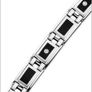 Men’s Stainless Steel Diamond Bracelet